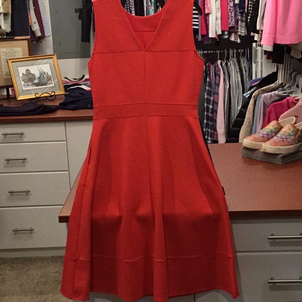 Lands End Dress Red Size 4. Like new